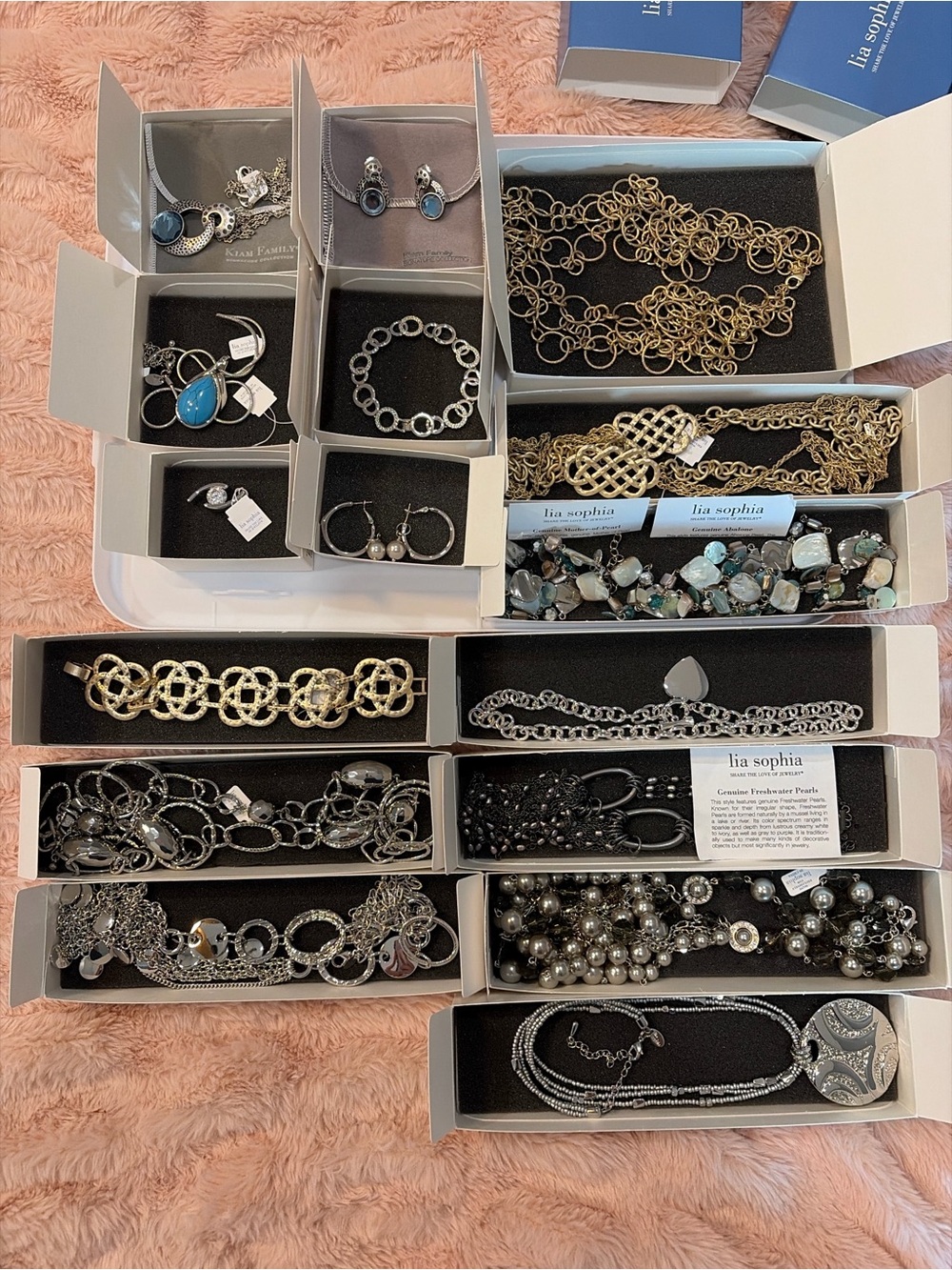 Lia Sophia Jewelry Lot 20+ Pieces Necklaces Bracelets Earrings Statement Bundle